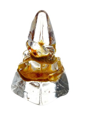 Paperweight Pyramid with Topaz Veins_Side View